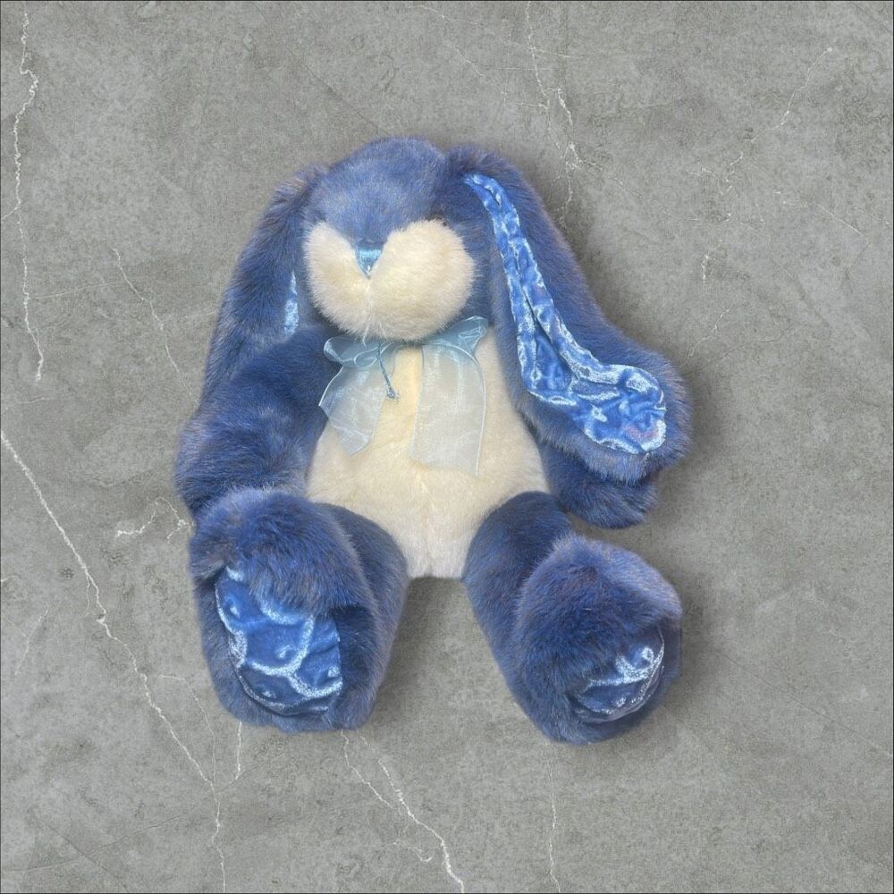 Dan Dee Collector's Choice Kids Blue Velvet Bunny Rabbit Plush Toy